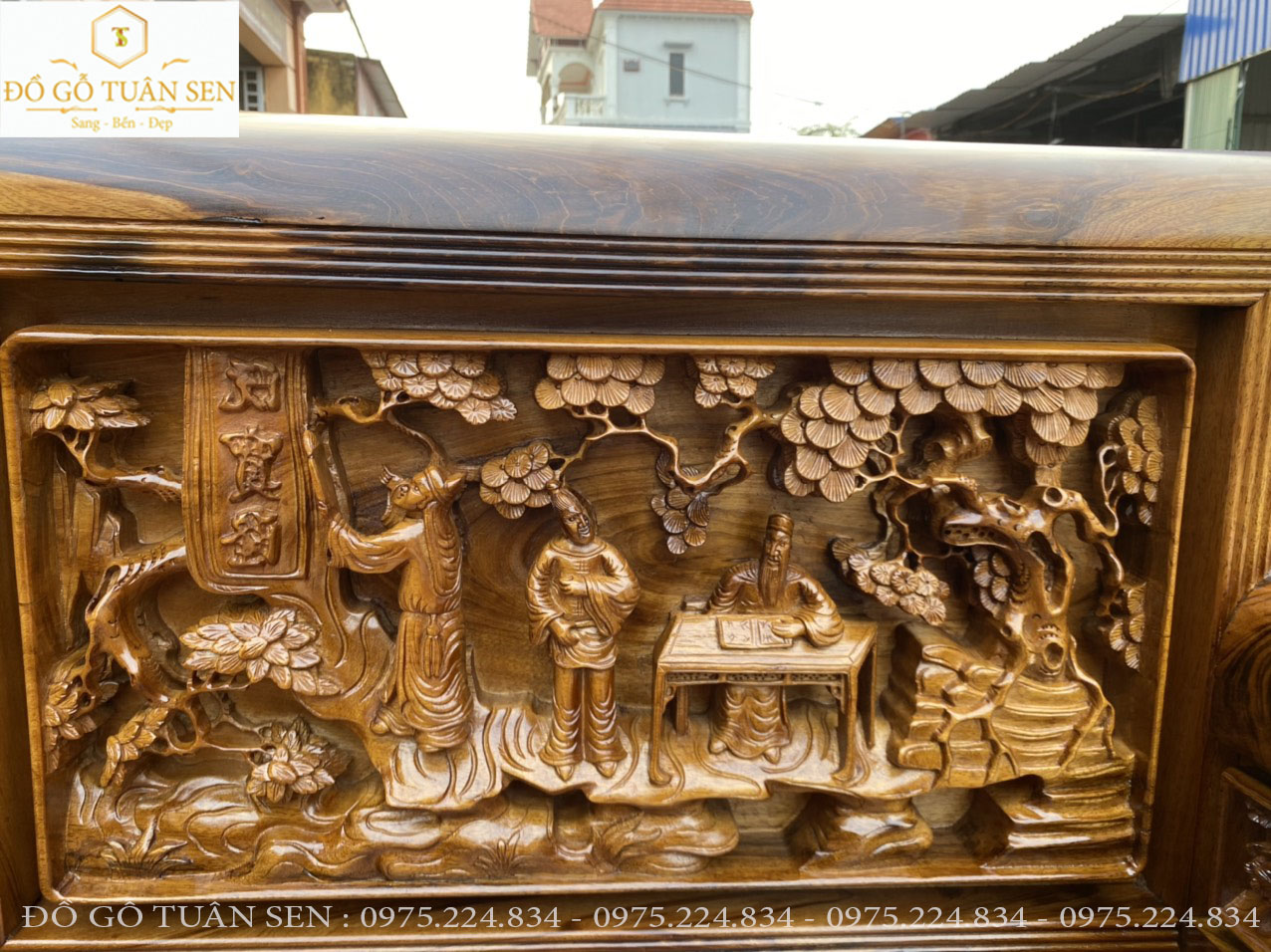 hình ảnh bộ Trường kỷ  gỗ gụ ta quảng bình 